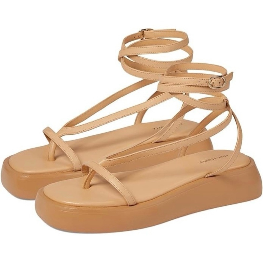 Free People Winnie Wrap Flatform Sandals, Size 6.5